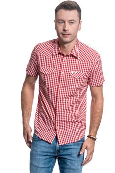 KOSZULA MĘSKA WRANGLER SS WESTERN SHIRT TOMATO W5J04MX57