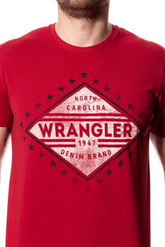 KOSZULKA WRANGLER S/S AMERICANA TEE RED W7A52FK47