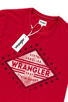 KOSZULKA WRANGLER S/S AMERICANA TEE RED W7A52FK47