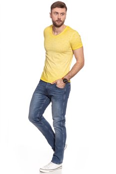 KOSZULKA WRANGLER S/S GMD VNECK KOSZULKA WRANGLER YELLOW W7A43ER04