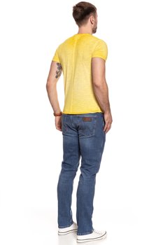 KOSZULKA WRANGLER S/S GMD VNECK KOSZULKA WRANGLER YELLOW W7A43ER04