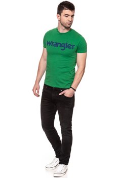 KOSZULKA WRANGLER SS LOGO TEE AMAZON GREEN W7A86D3UX