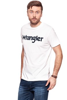 KOSZULKA WRANGLER SS LOGO TEE OFF WHITE W7A86D302