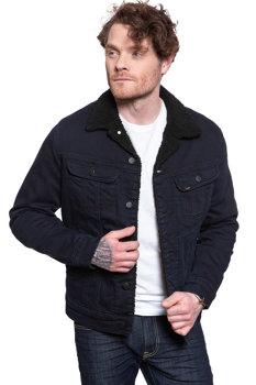 KURTKA JEANSOWA LEE SHERPA JACKET CLEAN BALLAD L87AQCKV