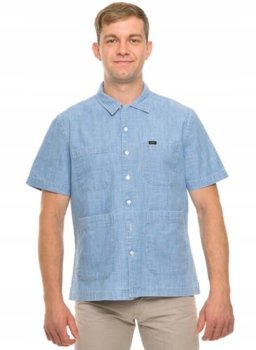 LEE 4 PKT RESORT SHIRT RELAXED FIT MĘSKA KOSZULA JEANSOWA KRÓTKI RĘKAW SUMMER BLUE  L67QNSNJ