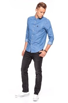 LEE BANDCOLLAR SHIRT DARK INDIGO L67JSKCD