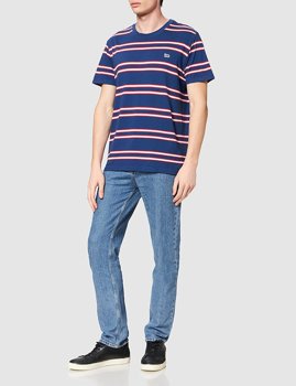 LEE BASIC STRIPE TEE MĘSKI T-SHIRT REGULAR FIT WASHED BLUE  L61LEELR