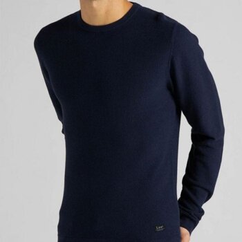 LEE BASIC TEXTURED CREW MĘSKA BLUZA DŁUGI RĘKAW SKY CAPTAIN L85BOCH