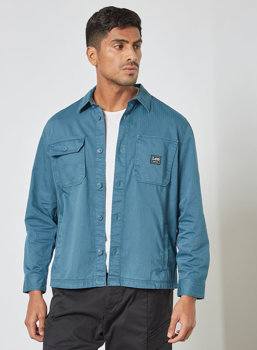 LEE BOX POCKET OVERSHIRT MĘSKA KOSZULA MATERIAŁOWA TEAL L68LQPQO