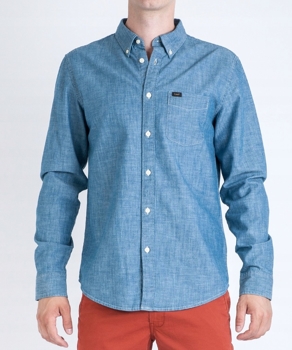 LEE BUTTON DOWN MĘSKA KOSZULA JEANSOWA SKY BLUE L880KYEQ