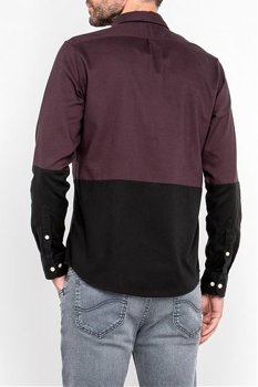 LEE BUTTON DOWN MĘSKA KOSZULA MATERIAŁOWA AUBERGINE L880ZLKA