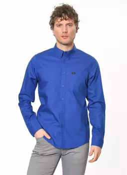 LEE BUTTON DOWN MĘSKA KOSZULA MATERIAŁOWA INDIGO FLASH L880JQED