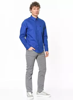 LEE BUTTON DOWN MĘSKA KOSZULA MATERIAŁOWA INDIGO FLASH L880JQED