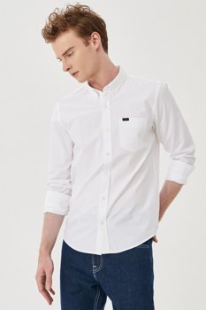 LEE BUTTON DOWN REGULAR MĘSKA KOSZULA  WHITE L880JK12