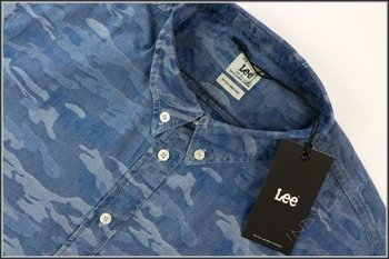 LEE BUTTON DOWN SHIRT CAMO BLUE MORO L880WAQR