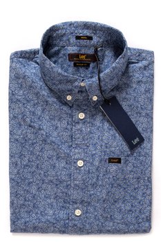 LEE BUTTON DOWN SS DIPPED BLUE L886WALA