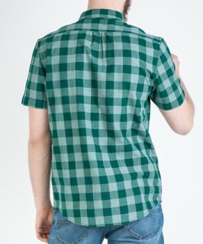 LEE BUTTON DOWN SS MĘSKA KOSZULA KRATA EVERGREEN L886GBEB