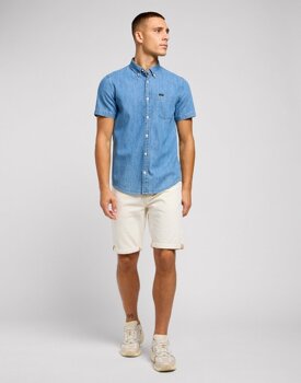 LEE BUTTON DOWN SS MĘSKA KOSZULA SHASTA BLUE 112349963