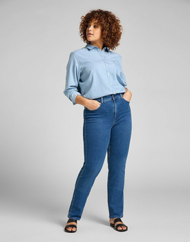 LEE CLASSIC STRAIGHT PLUS DAMSKIE SPODNIE JEANSOWE JEANSY MID EVITA L32JPVYW