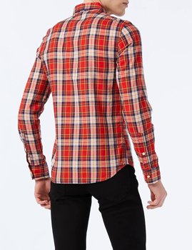 LEE CLEAN WESTERN SHIRT MĘSKA KOSZULA BRIGHT RED L644CZEF