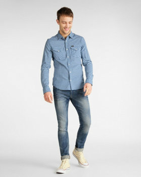 LEE CLEAN WESTERN SHIRT MĘSKA KOSZULA WASHED BLUE L644DJLR