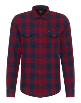 LEE CLEAN WESTERN SHIRT MĘSKA KOSZULA Z DŁUGIM RĘKAWEM W KRATĘ KRATA PORT CHECK L66RRRA84