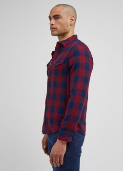 LEE CLEAN WESTERN SHIRT MĘSKA KOSZULA Z DŁUGIM RĘKAWEM W KRATĘ KRATA PORT CHECK L66RRRA84