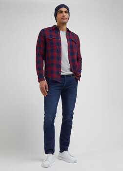 LEE CLEAN WESTERN SHIRT MĘSKA KOSZULA Z DŁUGIM RĘKAWEM W KRATĘ KRATA PORT CHECK L66RRRA84