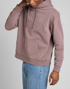 LEE CORE LOOSE HOODIE MĘSKA BLUZA KLASYCZNA LOGO KAPTUR PURPLE STORM L84WTJ70