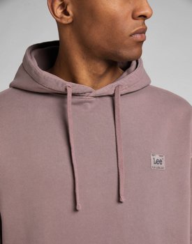 LEE CORE LOOSE HOODIE MĘSKA BLUZA KLASYCZNA LOGO KAPTUR PURPLE STORM L84WTJ70