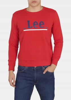 LEE CREW LOGO REGULAR FIT MĘSKA BLUZA KLASYCZNA LOGO L36JEIEF