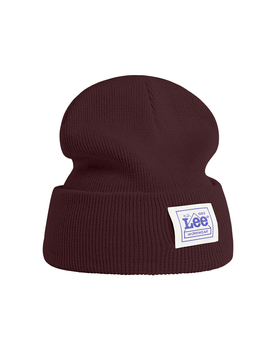 LEE DAMSKA CZAPKA BAWEŁNIANA  WORKWEAR BEANIE VELVET BEET 112358298