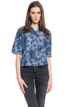 LEE FLORAL RESORT SHIRT DAMSKA KOSZULA RELAXED FIT WASHED BLUE L46DIULR