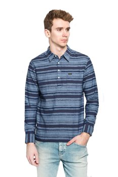 LEE HALF PLACKET SHIRT MĘSKA KOSZULKA POLO BRIGHT NAVY L66SZTCF