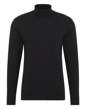 LEE HIGH NECK KNIT MĘSKA SWETER CIEPŁY ELEGANCKI BLACK 112341698