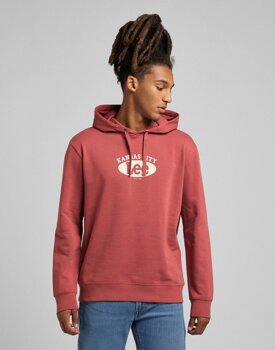 LEE HOODIE MĘSKA BLUZA Z KAPTUREM CINNAMON L80EEJVG