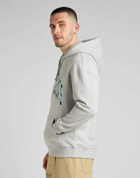 LEE HOODIE SEASONAL MĘSKA BLUZA KLASYCZNA Z KAPTUREM LOGO GREY MELE L84JRYMP