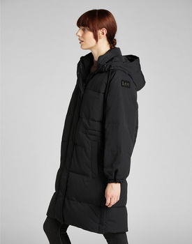 LEE LONG PUFFER DAMSKA KURTKA ZIMOWA BLACK L56IXW01