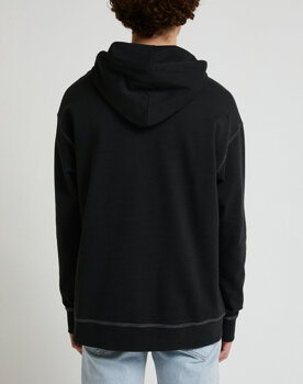 LEE LOOSE SEASONAL HOODIE MĘSKA BLUZA Z KAPTUREM KANGURKA WASHED BLACK LL26FTON