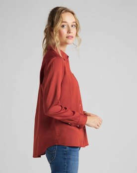 LEE ONE POCKET SHIRT DAMSKA KOSZULA MATERIAŁOWA RED OCHRE L45TGFOE