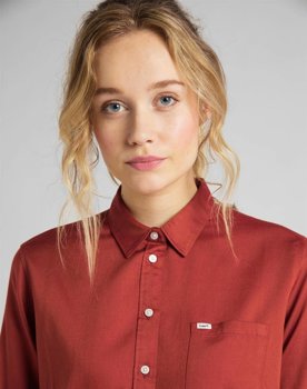 LEE ONE POCKET SHIRT DAMSKA KOSZULA MATERIAŁOWA RED OCHRE L45TGFOE