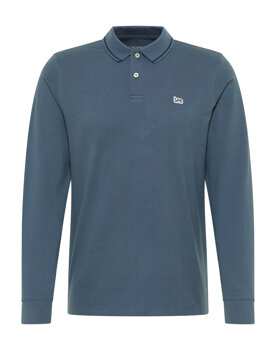 LEE PIQUE POLO MESKA KOSZULKA Z DŁUGIM RĘKAWEM LONGSLEEVE DEEP WATERS L61VRLA62