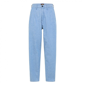 LEE PLEATED STELLA TAPER DAMSKIE SPODNIE JEANSOWE JEANSY LIGHT LINNEN L30VNBYK