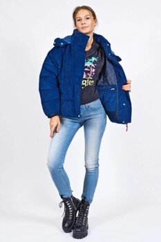 LEE PUFFER JACKET DAMSKA KURTKA PUCHOWA WASHED BLUE L56VMGLR