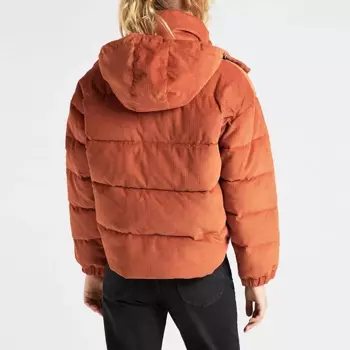 LEE PUFFER JACKET DAMSKA KURTKA SZTRUKSOWA BURNT OCRA L56VMGOM