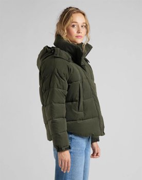 LEE PUFFER JACKET DAMSKA KURTKA ZIMOWA SERPICO GREEN L56VMMOJ