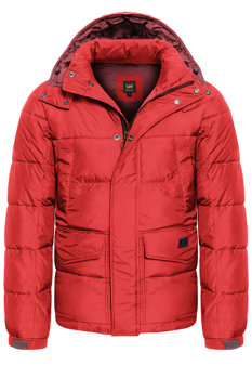 LEE PUFFER JACKET MĘSKA KURTKA ZIMOWA WARP RED L87XUMKG