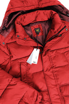 LEE PUFFER JACKET MĘSKA KURTKA ZIMOWA WARP RED L87XUMKG