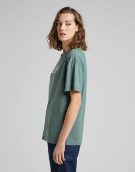 LEE RELAXED CREW TEE DAMSKI T-SHIRT STEEL GREEN L43PBYTY