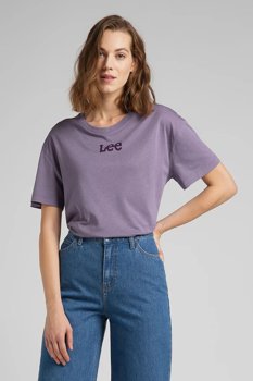 LEE RELAXED CREW TEE DAMSKI T-SHIRT WASHED PURPLE L43PBYTZ